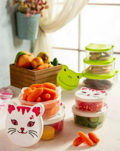 ظرف نگهدارنده غذا کودک چهار تکه حیوانات