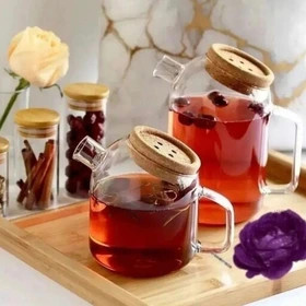 قوری و روغن ریز پیرکس درب دکمه ای حجم 1200